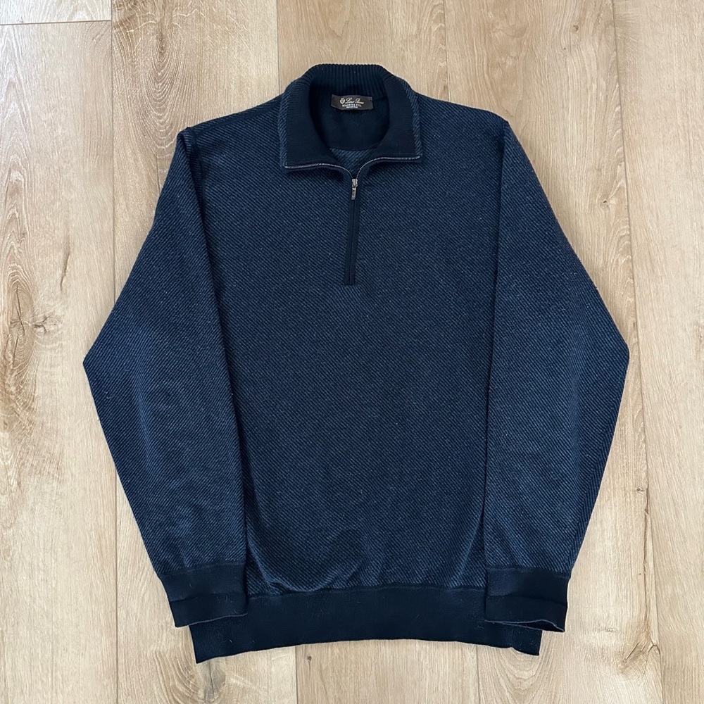 Loro Piana Roadster Navy Sweater. Fits a Men’s L/XL. Used.